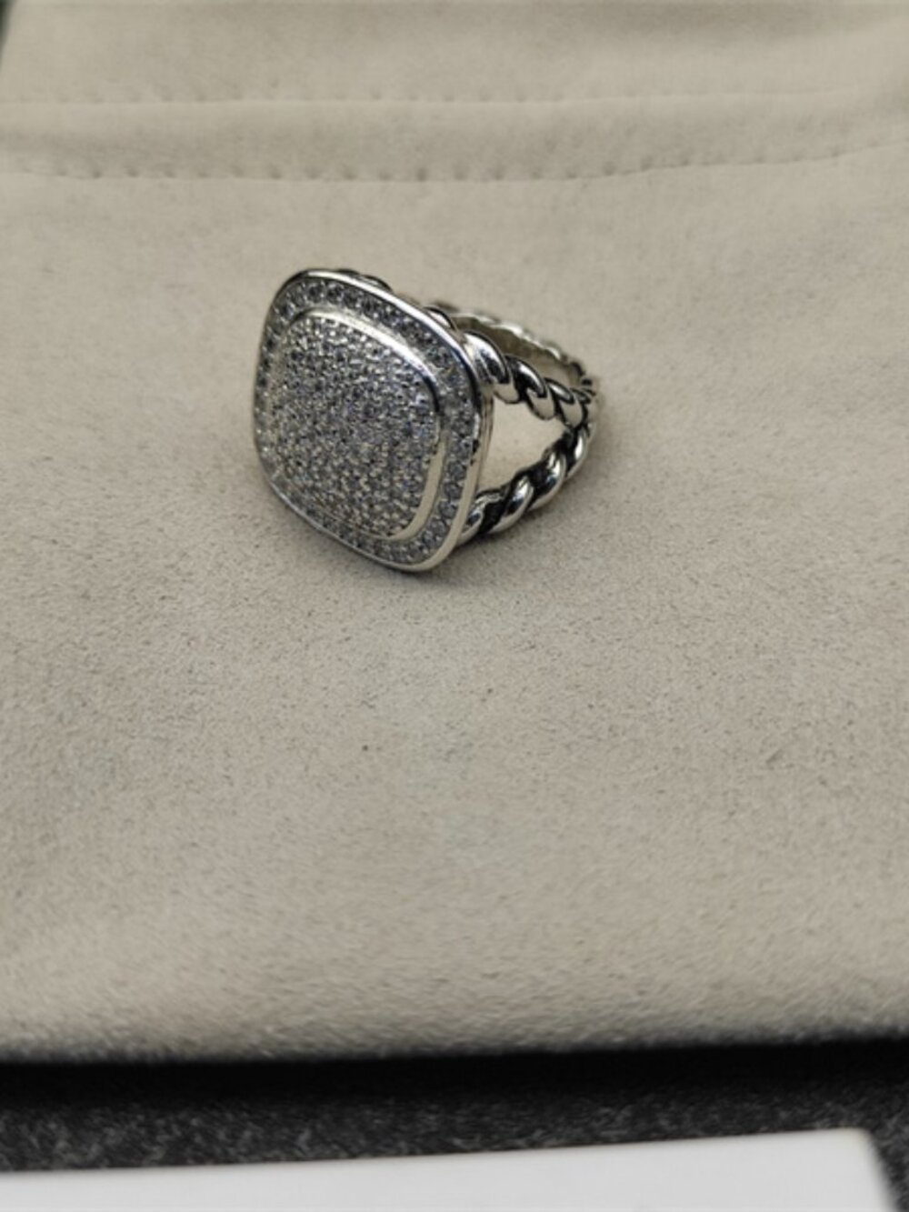 ✨David Yurman Pave Diamond Cushion Ring✨